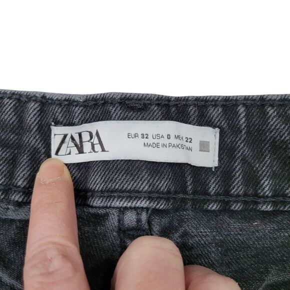 Zara Black Denim Jeans Pants Size: 0 - Picture 9 of 11